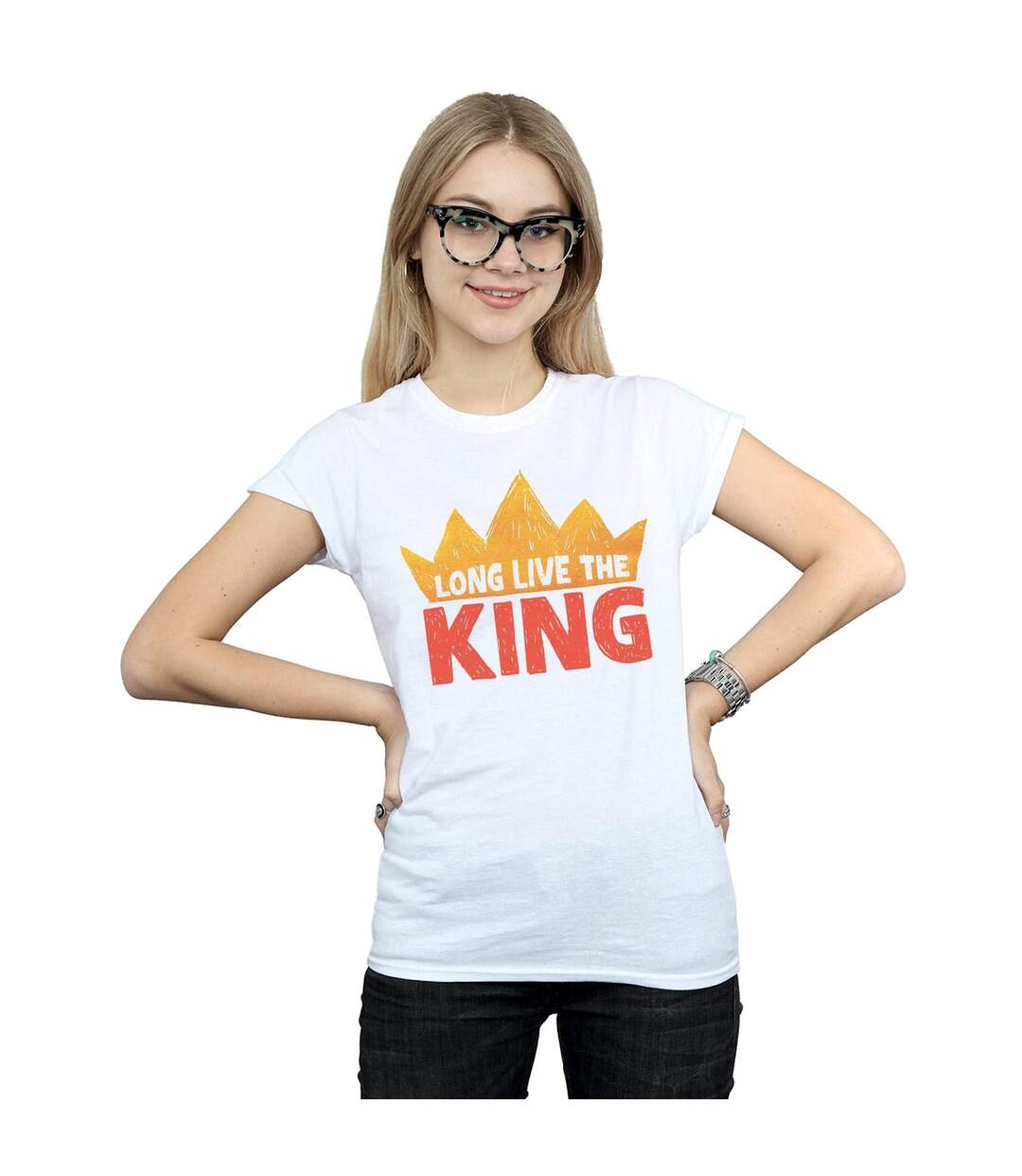 Disney - T-shirt THE LION KING MOVIE LONG LIVE THE KING - Femme (Blanc) - UTBI25114-2