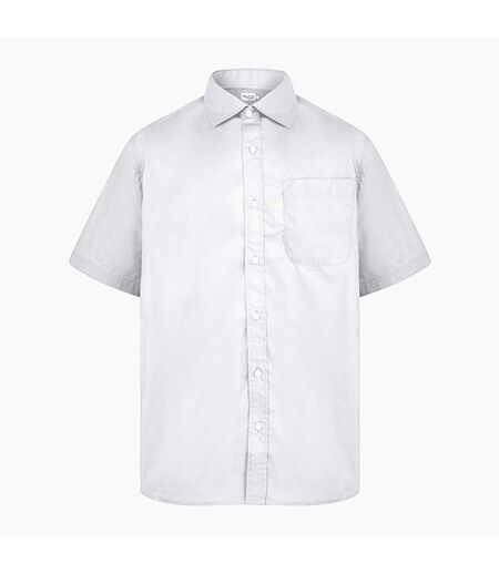 Absolute Apparel Mens Short Sleeved Classic Poplin Shirt (White)