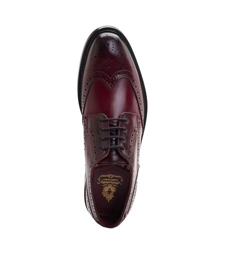 Chaussures brogues chaplin homme bordeaux Base London