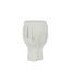 Cache-Pot en Ciment Mains 24cm Blanc