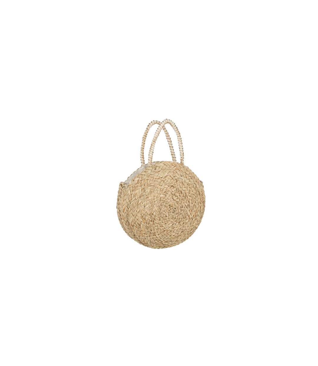 Sac de Plage Rond Bali 40cm Naturel & Blanc-2