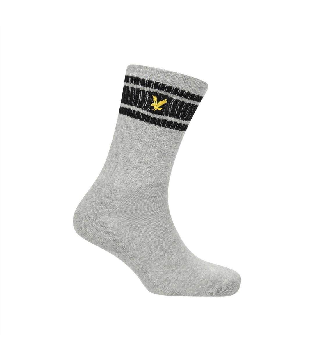 Lot De 3  Chaussettes De Sport Grant Homme Blanc Gris Noir Lyle & Scott-3