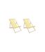 Lot de 2 Chiliennes en Bois Bain de Soleil 90cm Jaune