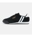 Mens Dijon Suede Running Trainers Black White Patrick-1