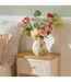 Vase Tulipes en Dolomite Fleur de Rose 21cm Multicolore-2