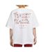 T-shirt blanc/rouge femme nike boxy - l-2