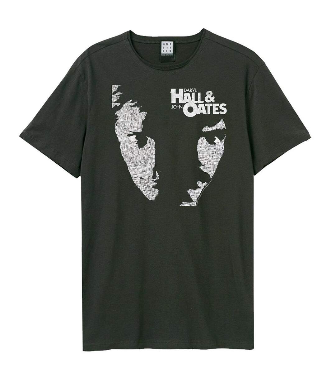Unisex Adult Silhouette Darryl Hall & John Oates T-shirt Charcoal Amplified-1