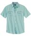 Men's Pacific Cotton Shirt - Aqua Green