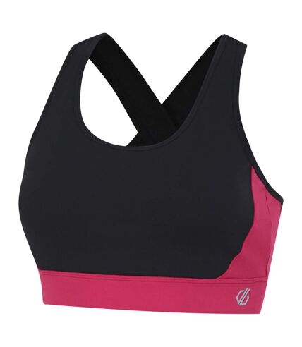 Brassière de sport swift femme noir / rose foncé Dare 2B