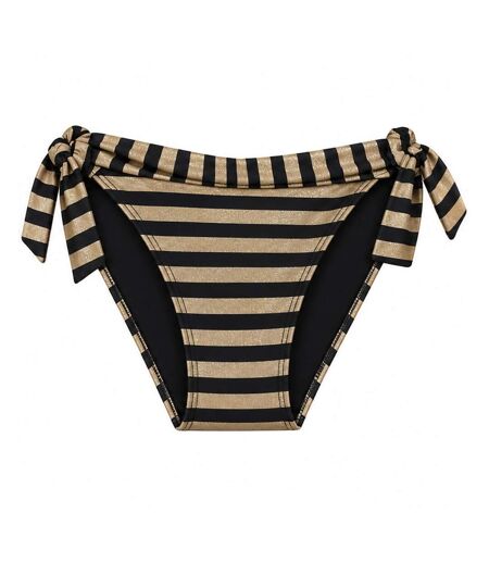 Bas de maillot de bain doré/noir femme grain de sable vogue