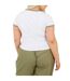 T-shirt Motif/style Ringer Femme Blanc Kaki Brave Soul-3