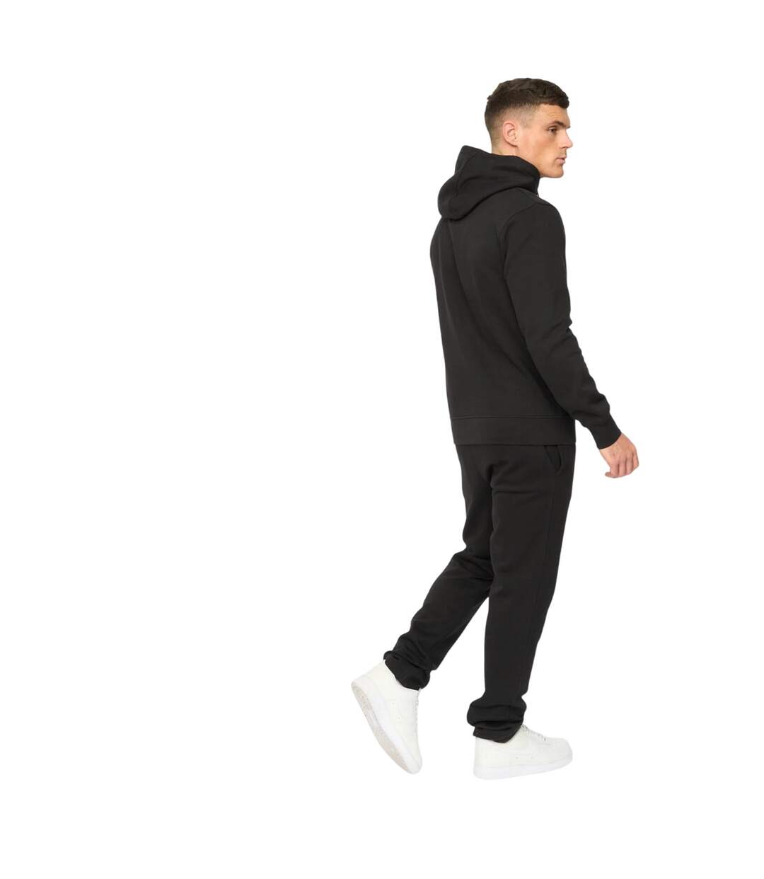 Mens Kensby Hoodie Black Crosshatch-3