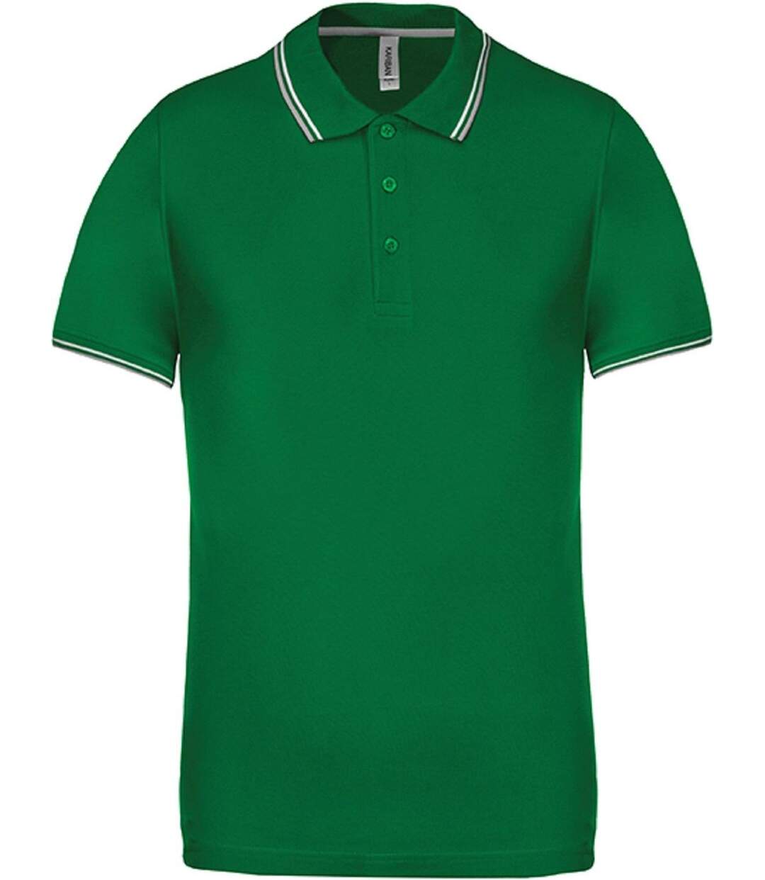 Polo bandes contrastées homme - K250 - vert - manches courtes-2