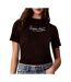 T-Shirt noir femme calvin klein jeans classic script-1