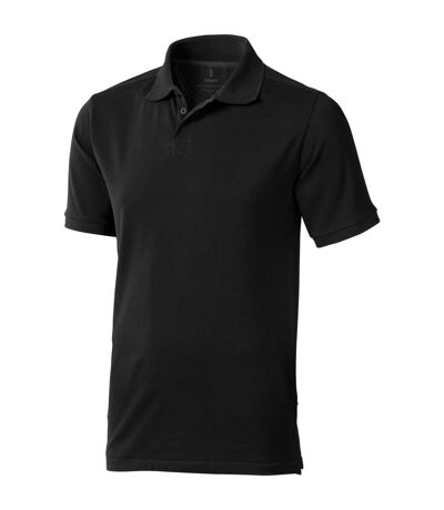 Elevate Mens Calgary Short Sleeve Polo (Solid Black) - UTPF1816