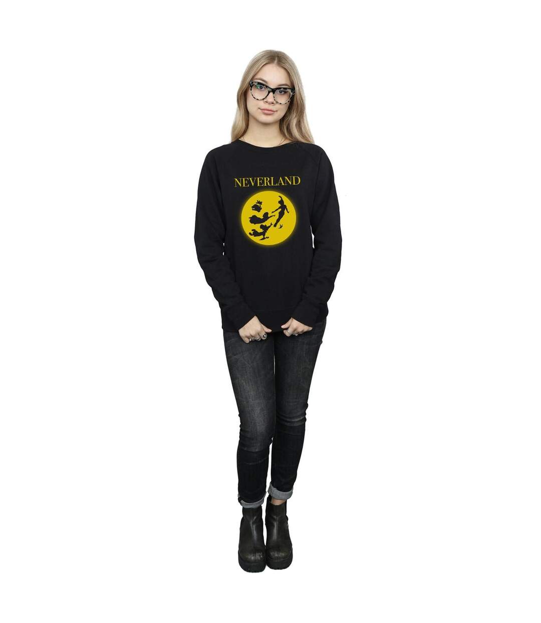 Disney Sweat-shirt Womens/Ladies Peter Pan Moon Silhouettes (Noir) - UTBI32454-4
