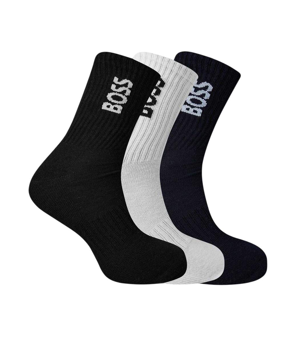 Chaussettes Homme Noir Blanc Bleu Marine Boss-1