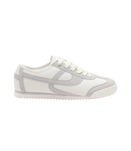 Womens/ladies Court Trainers White Grey Where´s That From