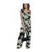 Combinaison Sans Manches Motif/style Floral Femme Noir Vert AX Paris-4
