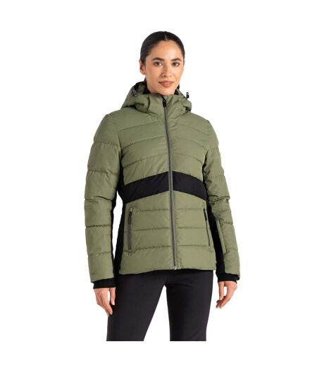 Veste de ski glacial femme/ladies vert olive / noir Dare 2B