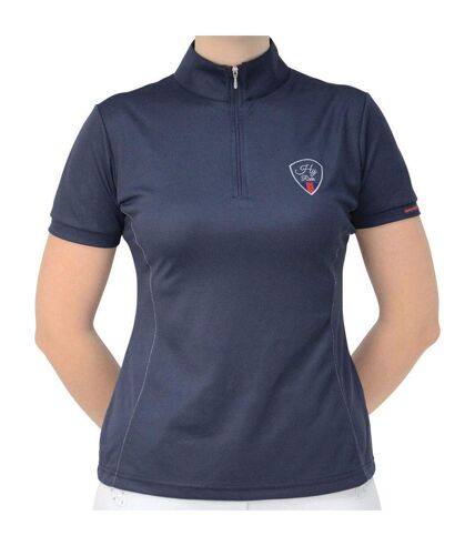 HyRIDER Womens/Ladies Signature Sports Shirt (Marine Blue/Red)