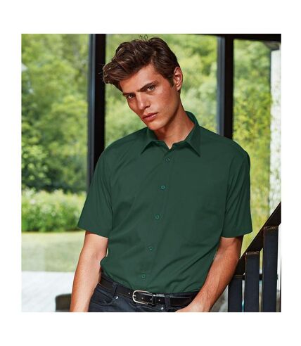 Chemise à manches courtes homme vert bouteille Premier Premier