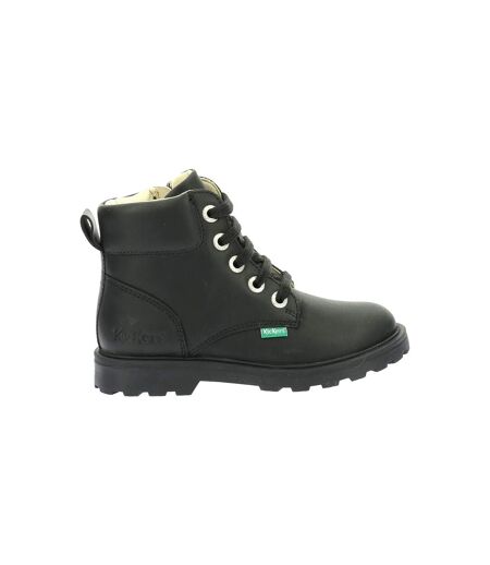 Bottines Cuir Enfant Kickers Kick Bluck