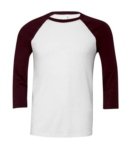 T-shirt adulte blanc / pourpre Bella + Canvas