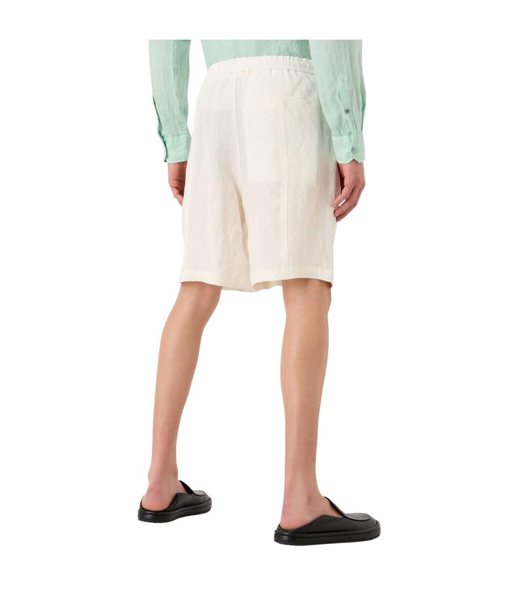 Mens Plain Shorts White Emporio Armani-3
