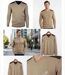 Pull Col V Homme Winchester Panel1 Beige avec Renforts Suédine-3