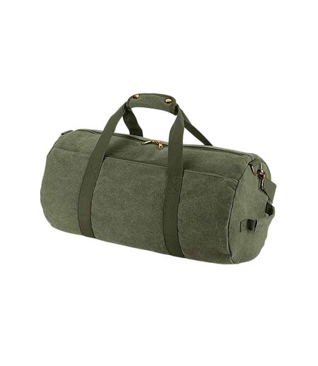 Bagbase Barrel Canvas Duffle Bag (Vintage Military Green) (One Size)