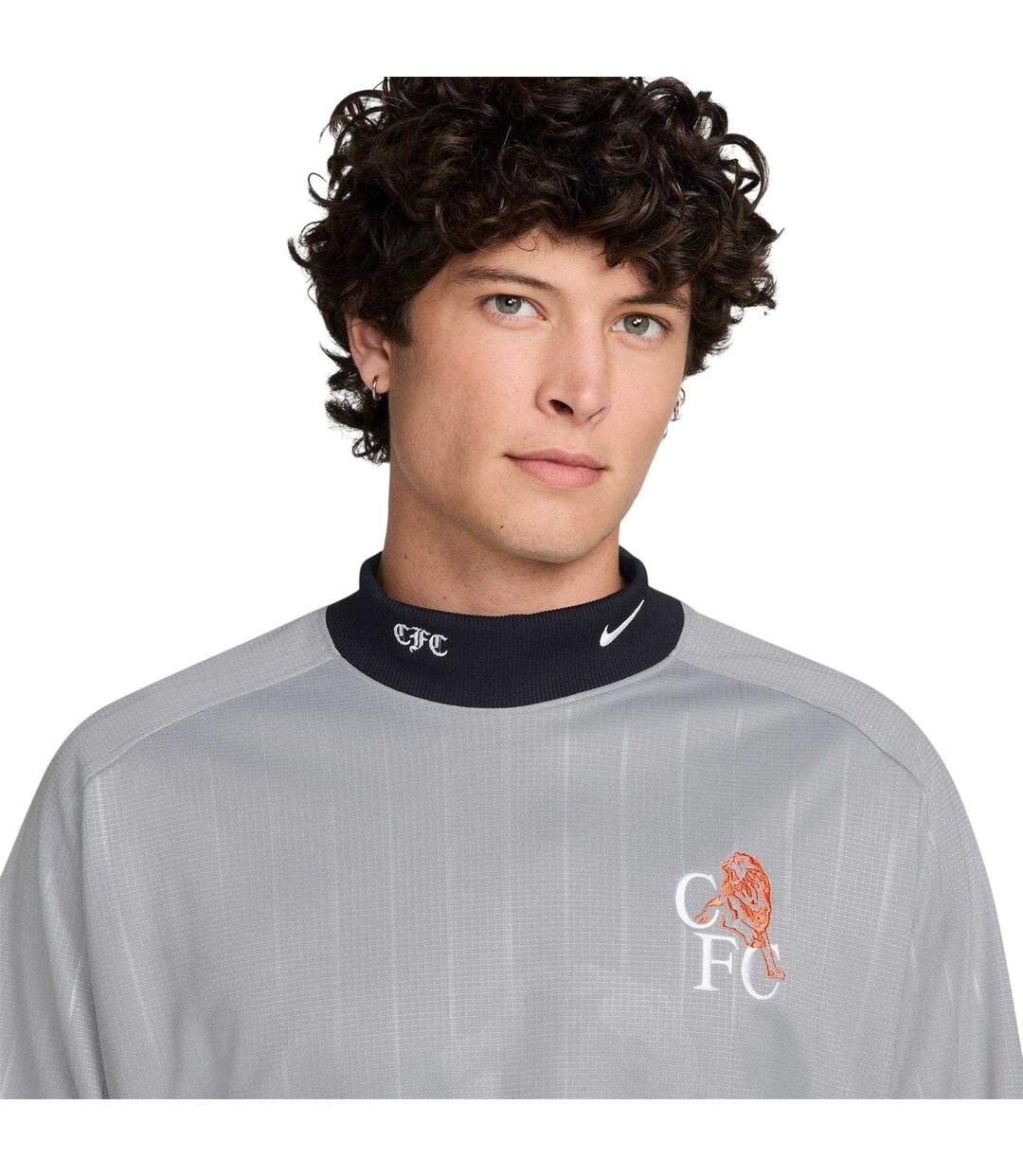 Mens 2025/2026 Chelsea Fc Goalkeeper Jersey Grey Orange Nike-4