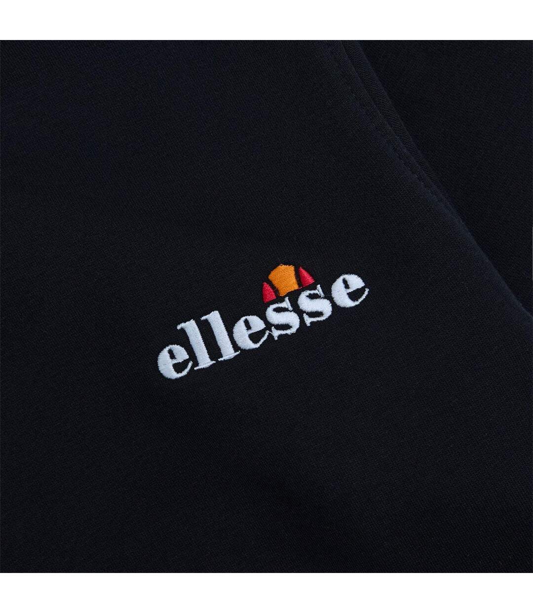 Mens Long-sleeved Pullover Hoodie Black Ellesse-4
