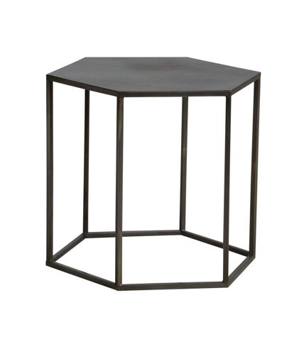 Table d'appoint hexagonale en métal