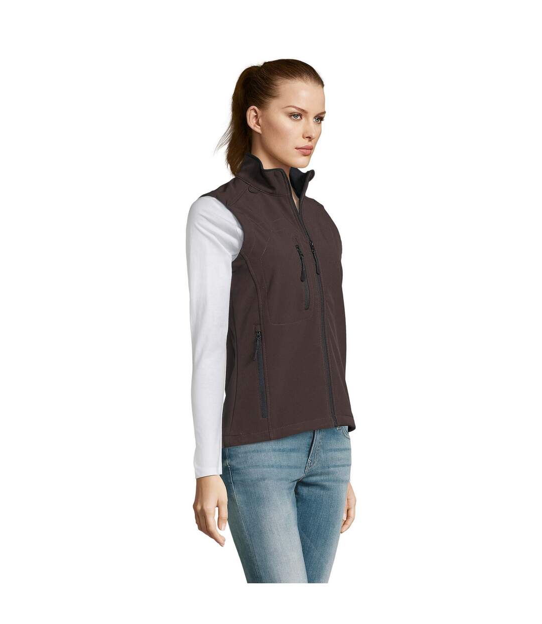 Veste Sans Manches Rallye Femme Chocolat Foncé SOLS-3