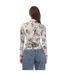 Haut Manches Longues Style À Nœud Chine Sec Skin Femme Gris Blanc Cassé Off White-3