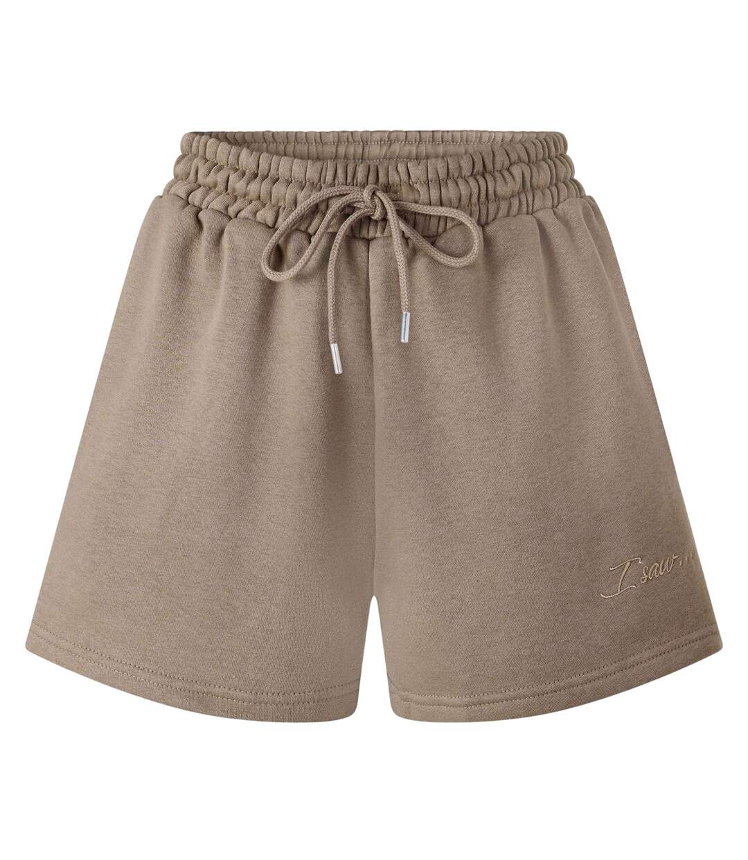 Womens/ladies Jersey Shorts Taupe I Saw It First-2