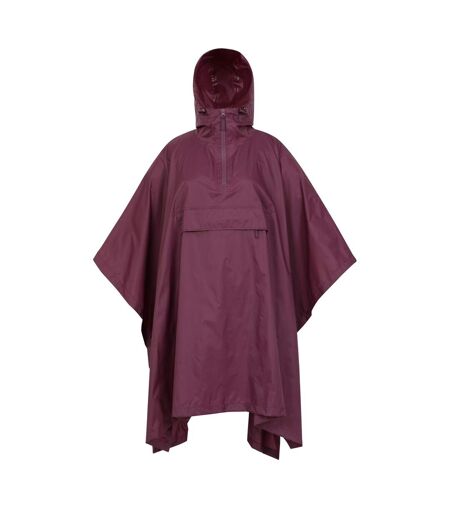 Womens/ladies pakka waterproof poncho dark purple Mountain Warehouse