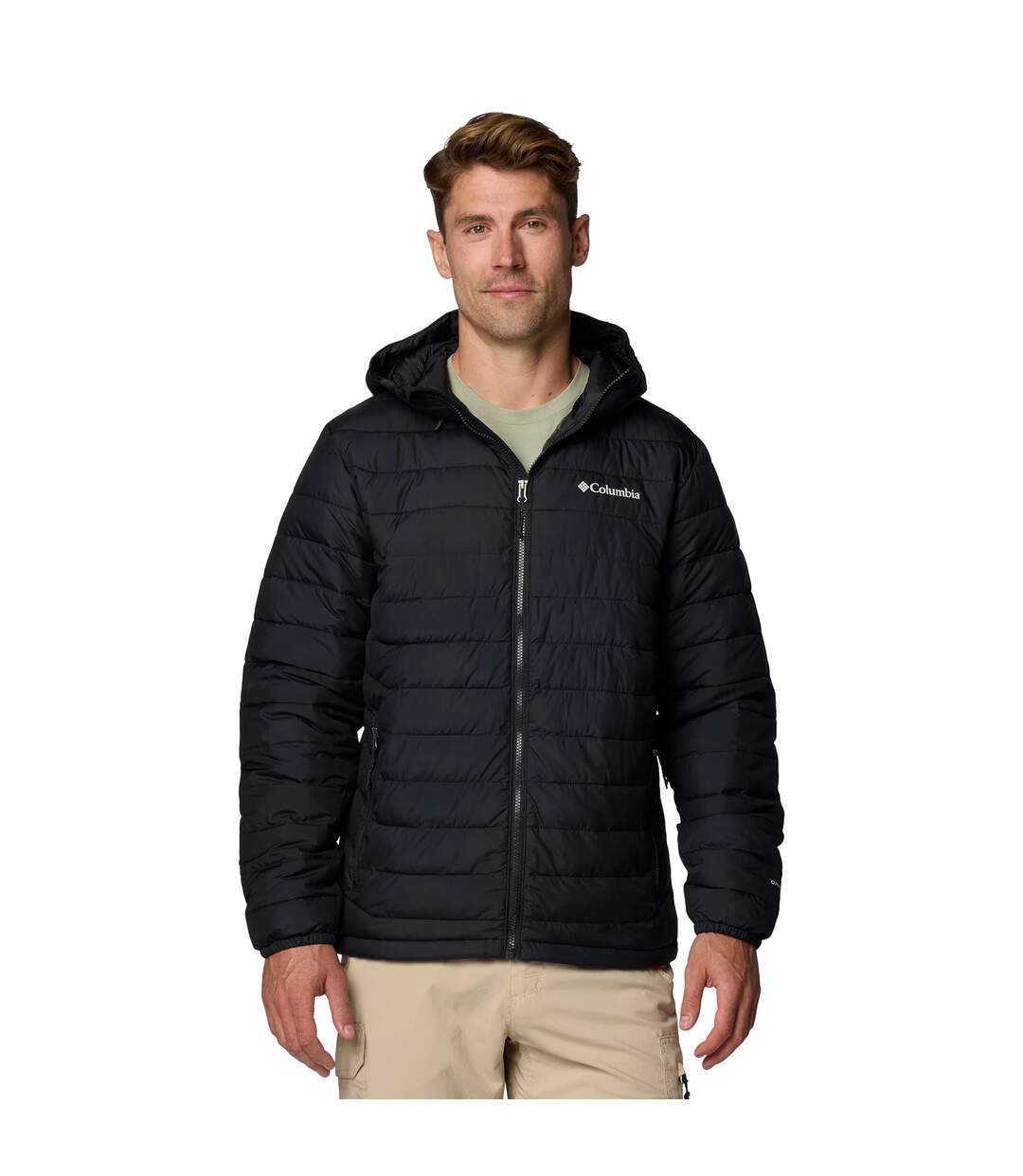 Mens Powder Lite Ii Hooded Jacket Black Columbia-4