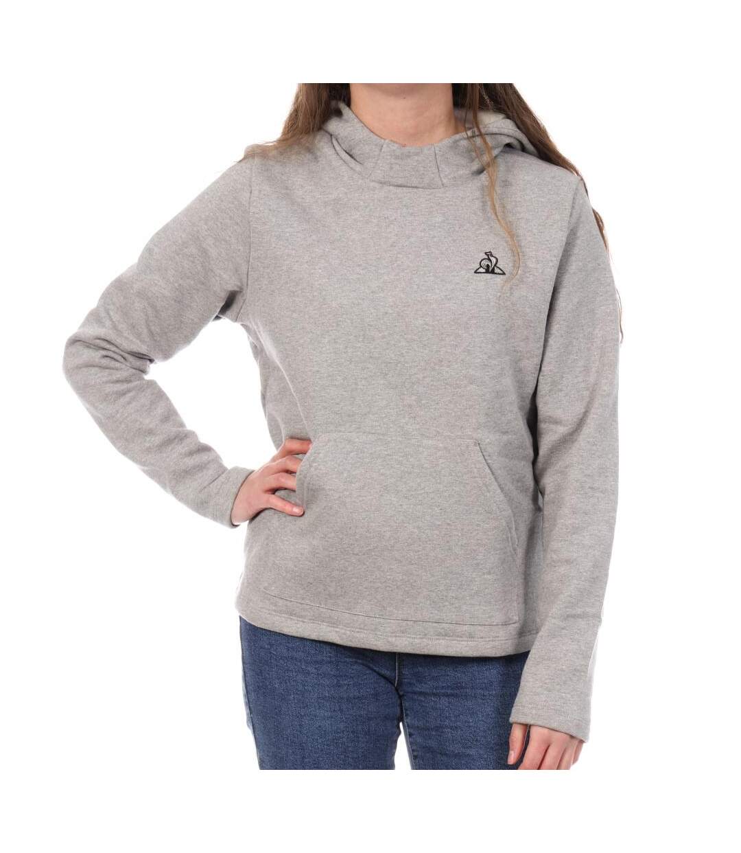 Sweat à capuche gris femme le coq sportif hoody n°8-1