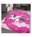 Tapis salon et chambre tissé motif enfant LICORNE