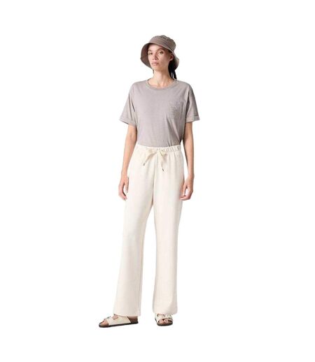 Womens/ladies Bia Moonbeam Wide Leg Trousers Cream Parajumpers