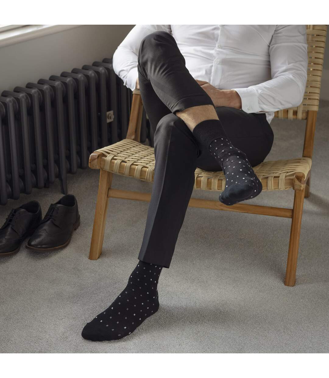 3 Pairs Mens Cotton Rich Everyday Socks Soft Top Flat Seam Comfort Socks-4