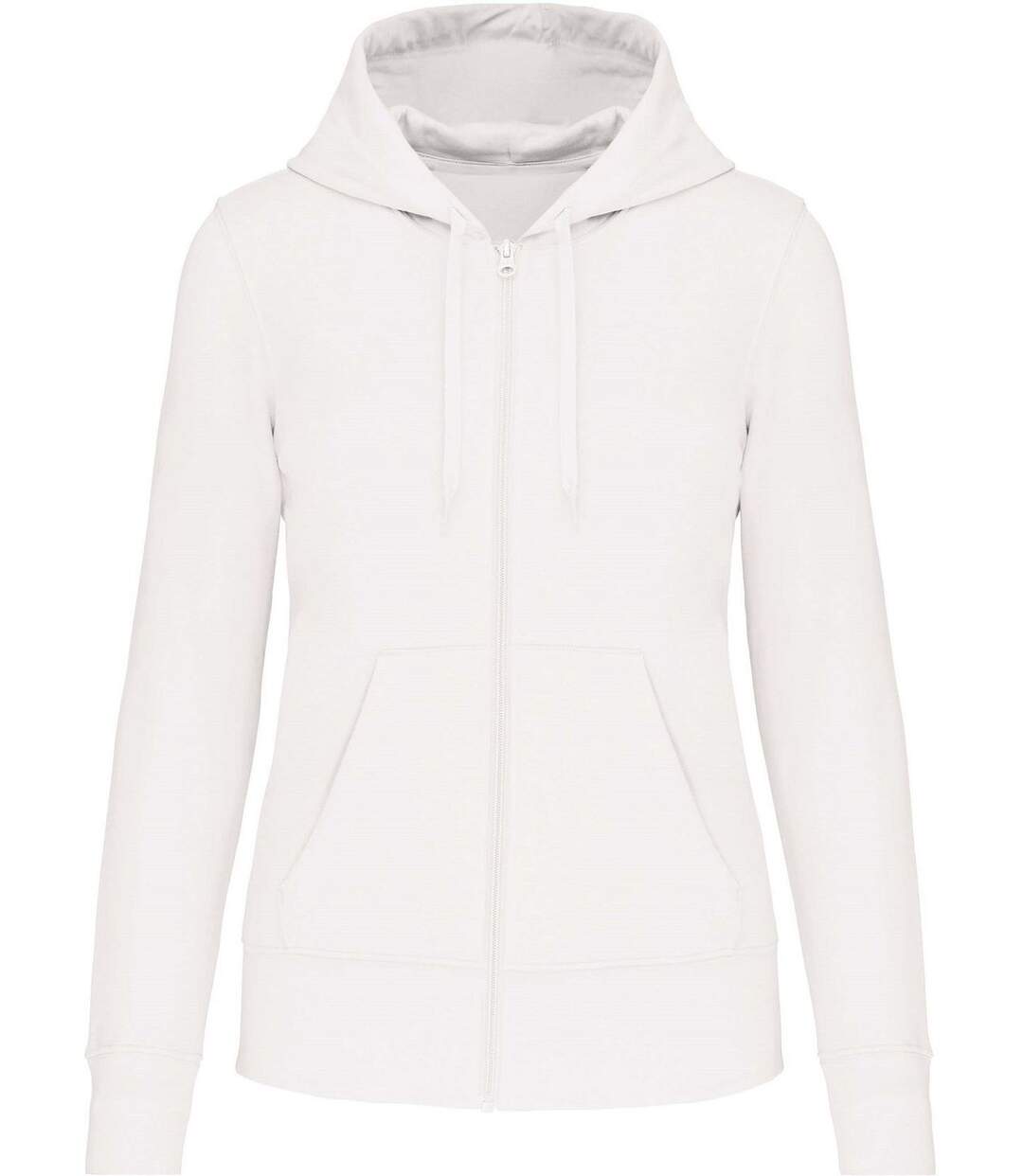 Sweat à capuche zippé écoresponsable - femme - K4031 - blanc