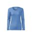 T-shirt Manches Longues Femme Bleu Clair Malfini-1