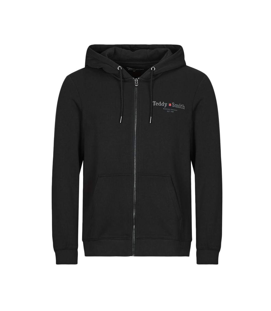 Sweat zippé noir homme teddy smith giclass 30j - l-1