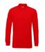 Gildan Mens Long Sleeve Double Pique Cotton Polo Shirt (Red) - UTBC3485