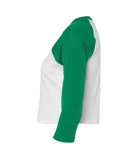 T-shirt femme blanc / vert kelly Bella + Canvas