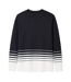 Mens Striped Crew Neck Relaxed Fit Jumper Navy Pretty Green-3