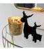Lot de 3 Cerfs Déco Velours 25cm Noir-2